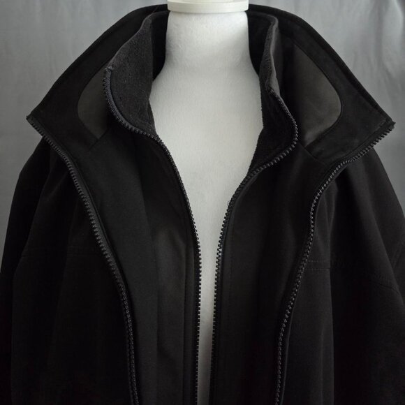 Men’s Weatherproof Coat Ultra Tech Fully Lined Detachable Hood Black Size Large - Picture 7 of 9